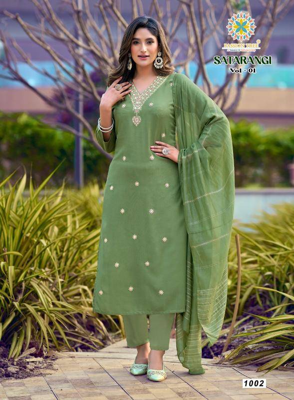 Passion tree satarangi vol-1 Kurti distributors in Ahmedabad